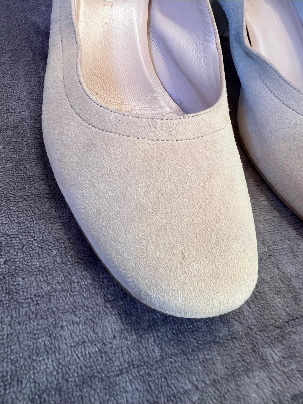 Everlane The Italian Leather Day Heel Bone 6 Women's Elastic Back Comfort